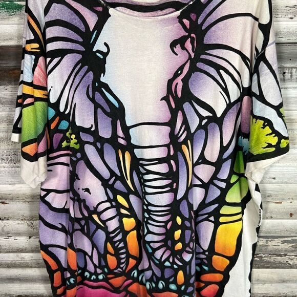 Vintage Elephant Stained Glass AOP Shirt - Picture 2 of 13
